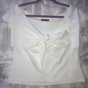 Zara white top with front tie!